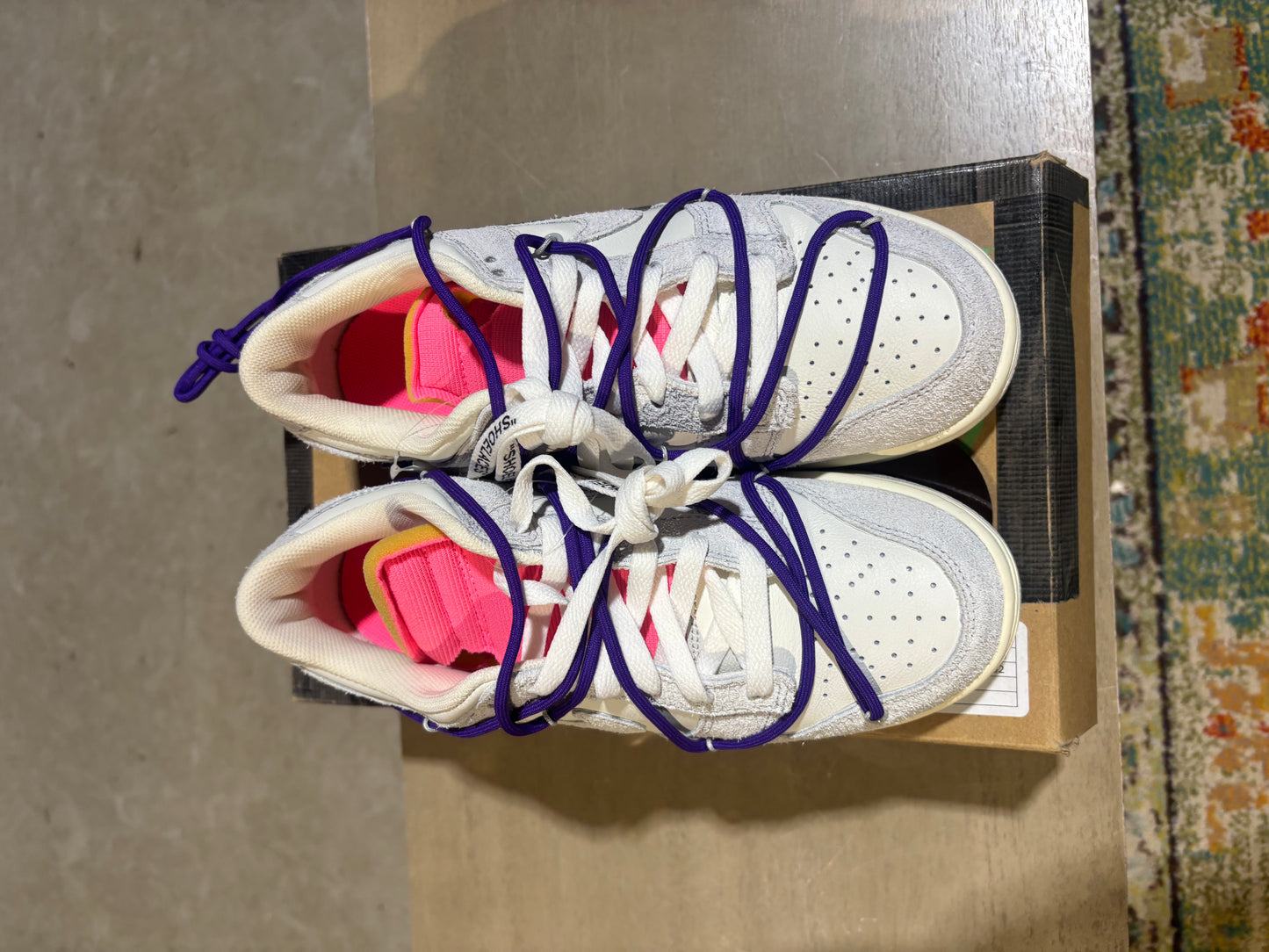 Nike dunk low off white lot 15 used sz 7