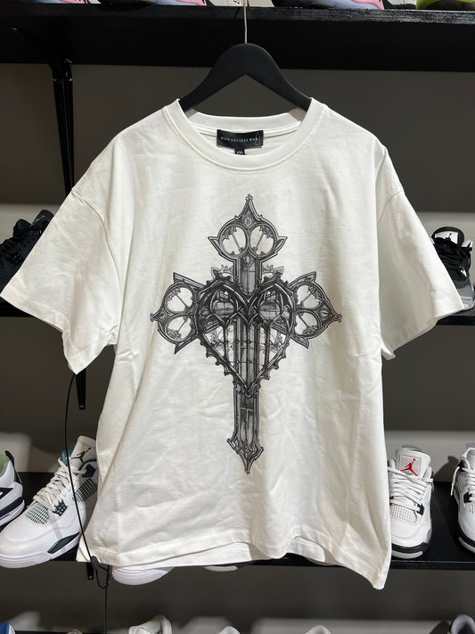Who Decides War Cross Hearted Tee white