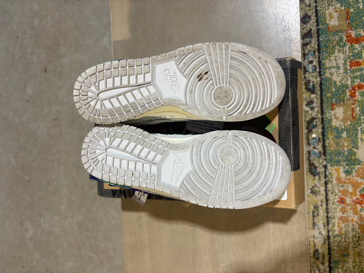 Nike dunk low off white lot 15 used sz 7