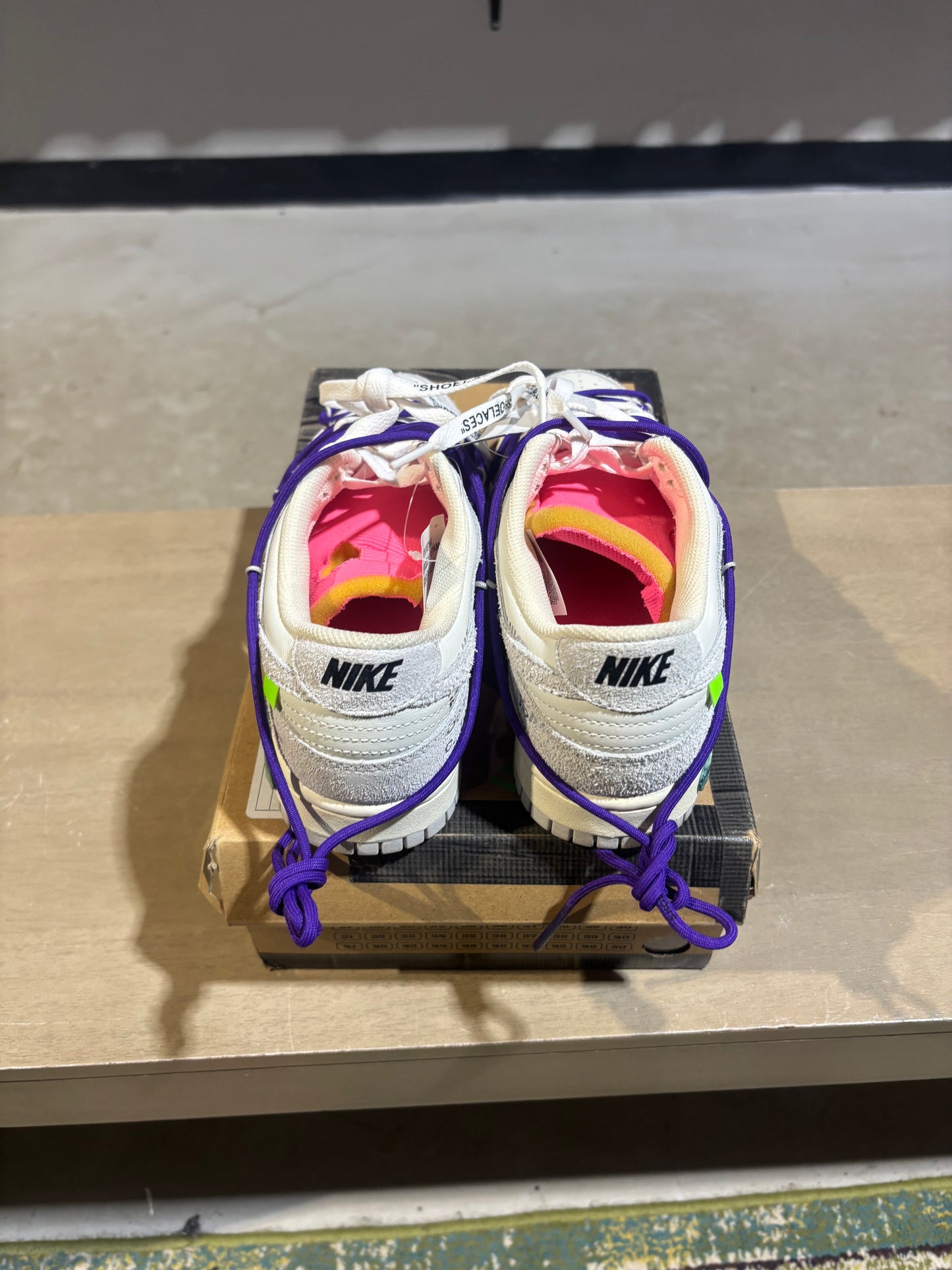 Nike dunk low off white lot 15 used sz 7