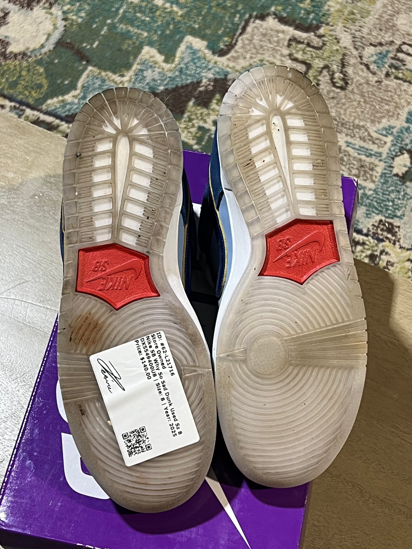 Nike SB Why So Sad Dunk Used Sz 8