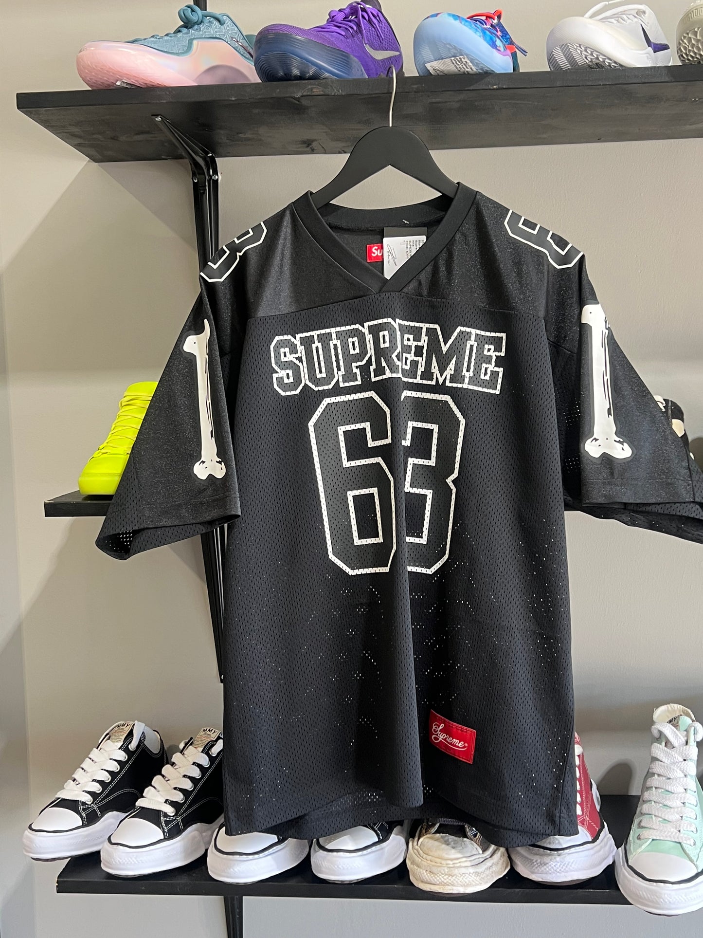 Supreme 63 Bones Jersey Black and White