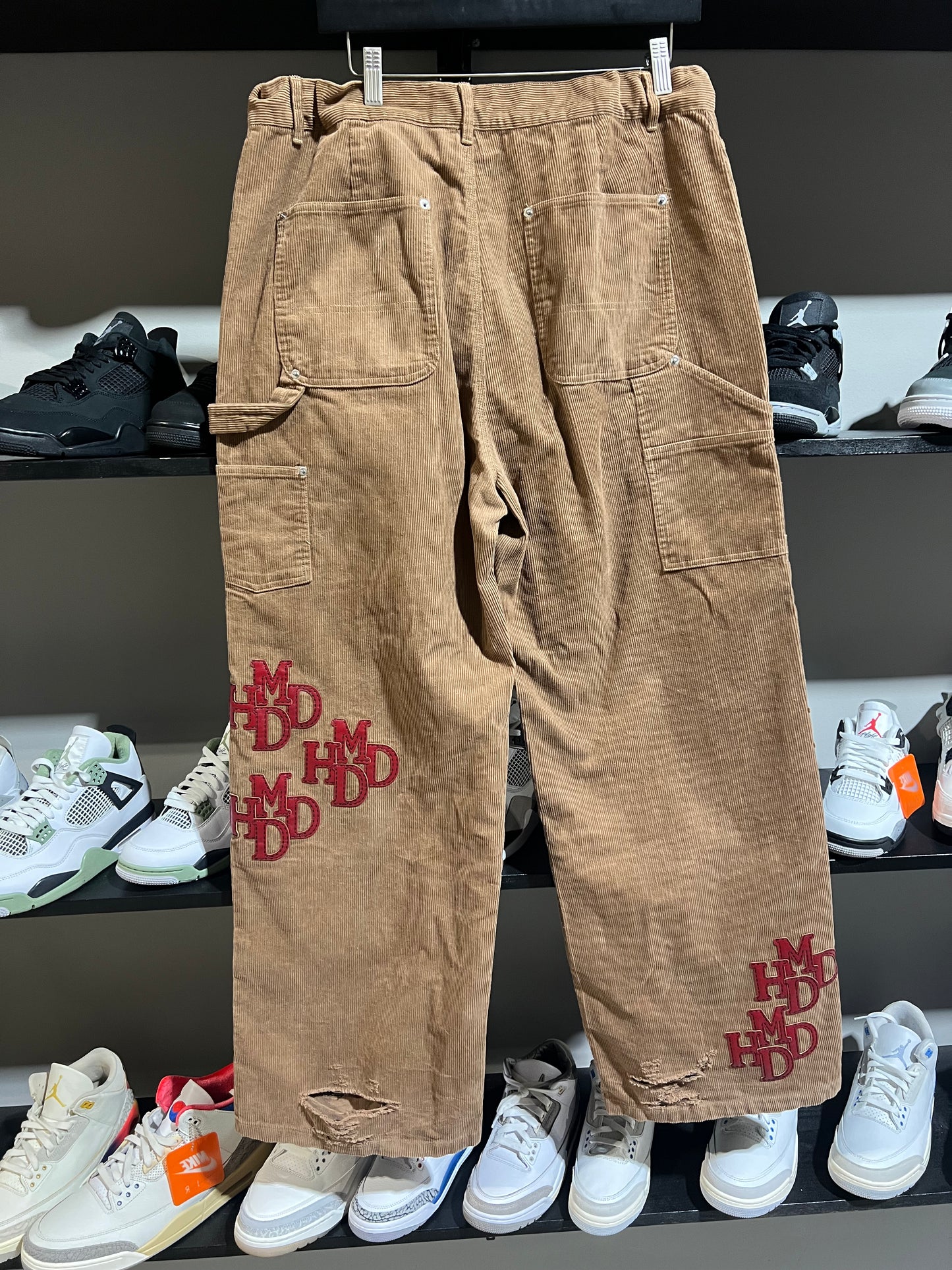 HMDD Khaki Patched Double Knee Pants Sz XL