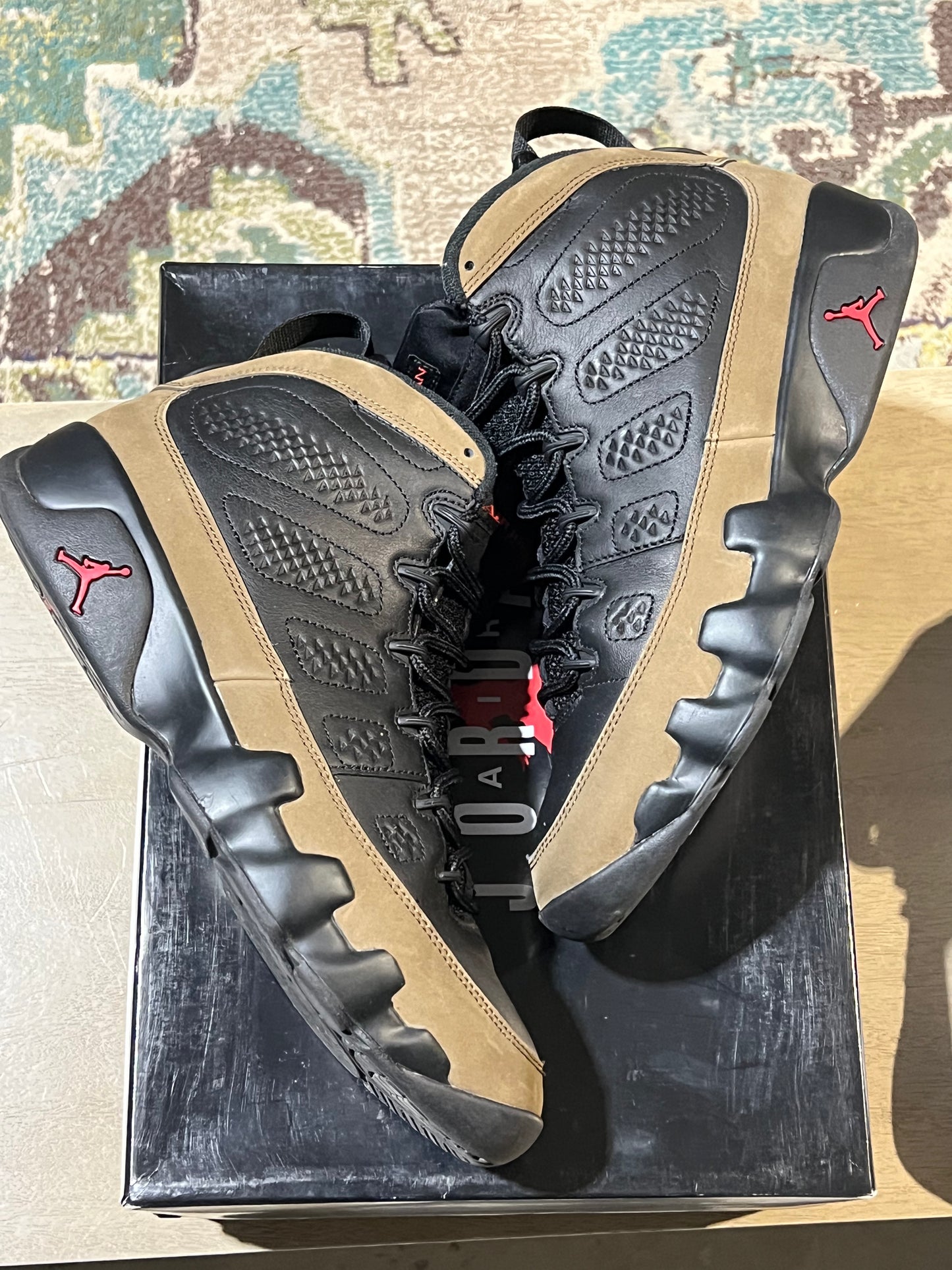Jordan 9 Olive Used Sz 10