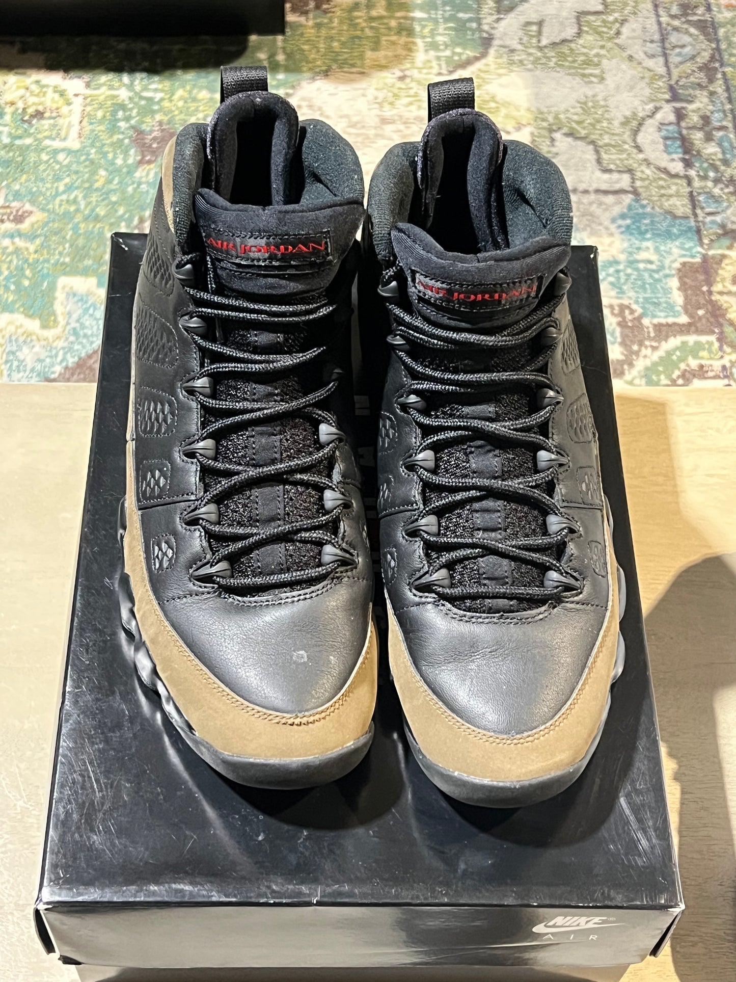 Jordan 9 Olive Used Sz 10