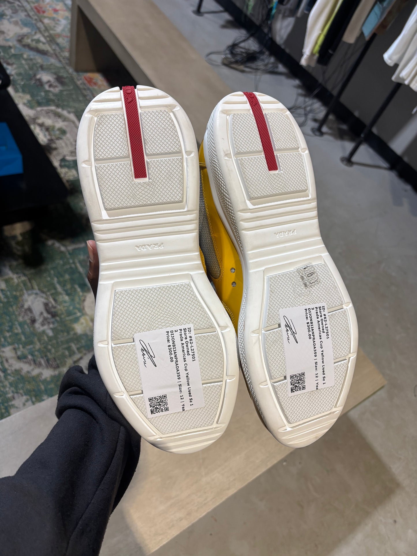 Prada Americas Cup Yellow Used Sz 12