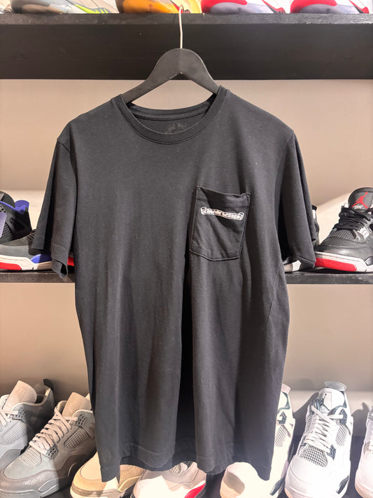 chrome hearts black and white chrome usa tee