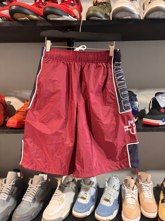 HMDD burgundy nylon shorts