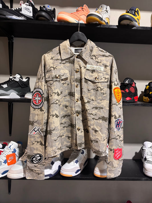 HMDD ARMY CAMO BUTTON UP