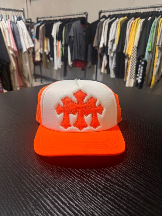 chrome hearts cemetery trucker orange cross