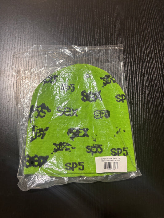 Sp5der Green Beanie
