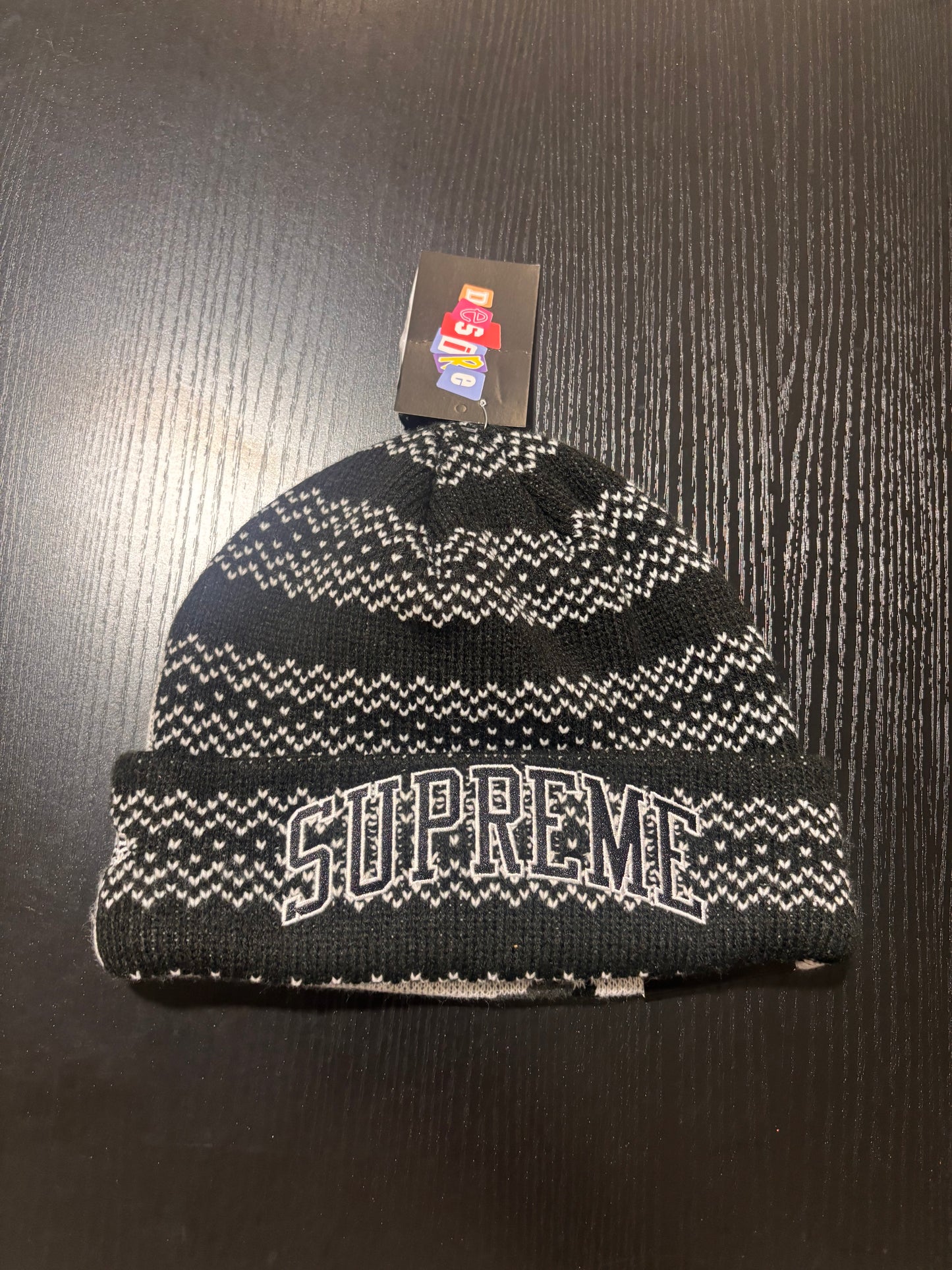 supreme new era beanie split grey black