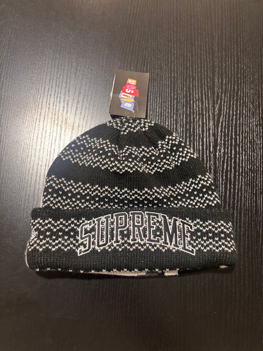 supreme new era beanie split grey black