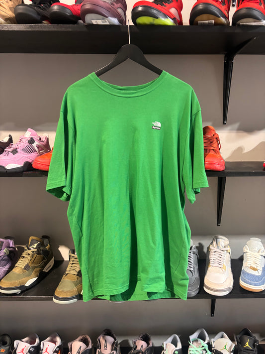 Supreme x The North Face mountains green tee