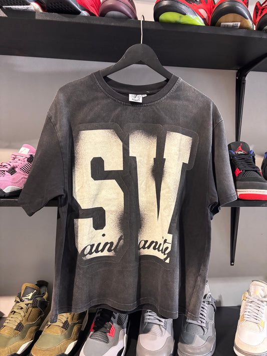 Saint vanity black cream big SV tee
