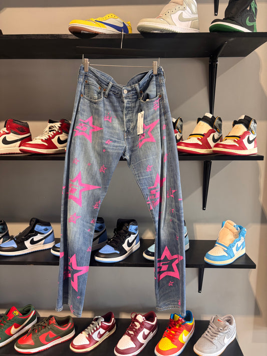 Sp5der Pink AOP Jeans