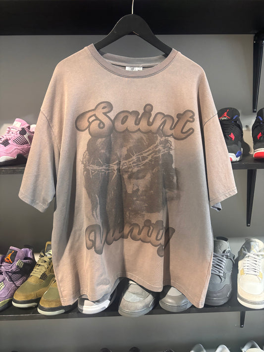 Saint vanity unreleased grey tee Jesus