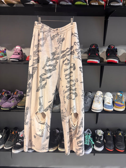 Vertabrae white graffiti sweats