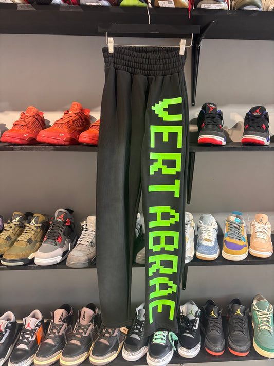 green/black vertabrae pant