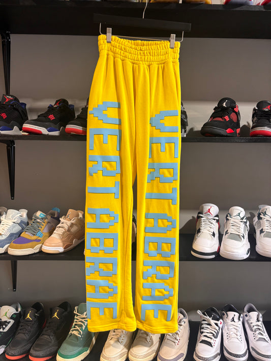 vertabrae yellow/blue double leg sweats