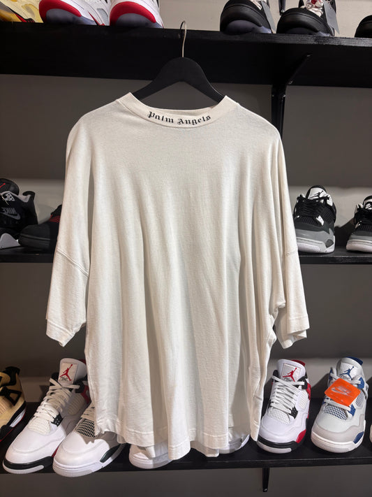 palm angels big spell out white tee