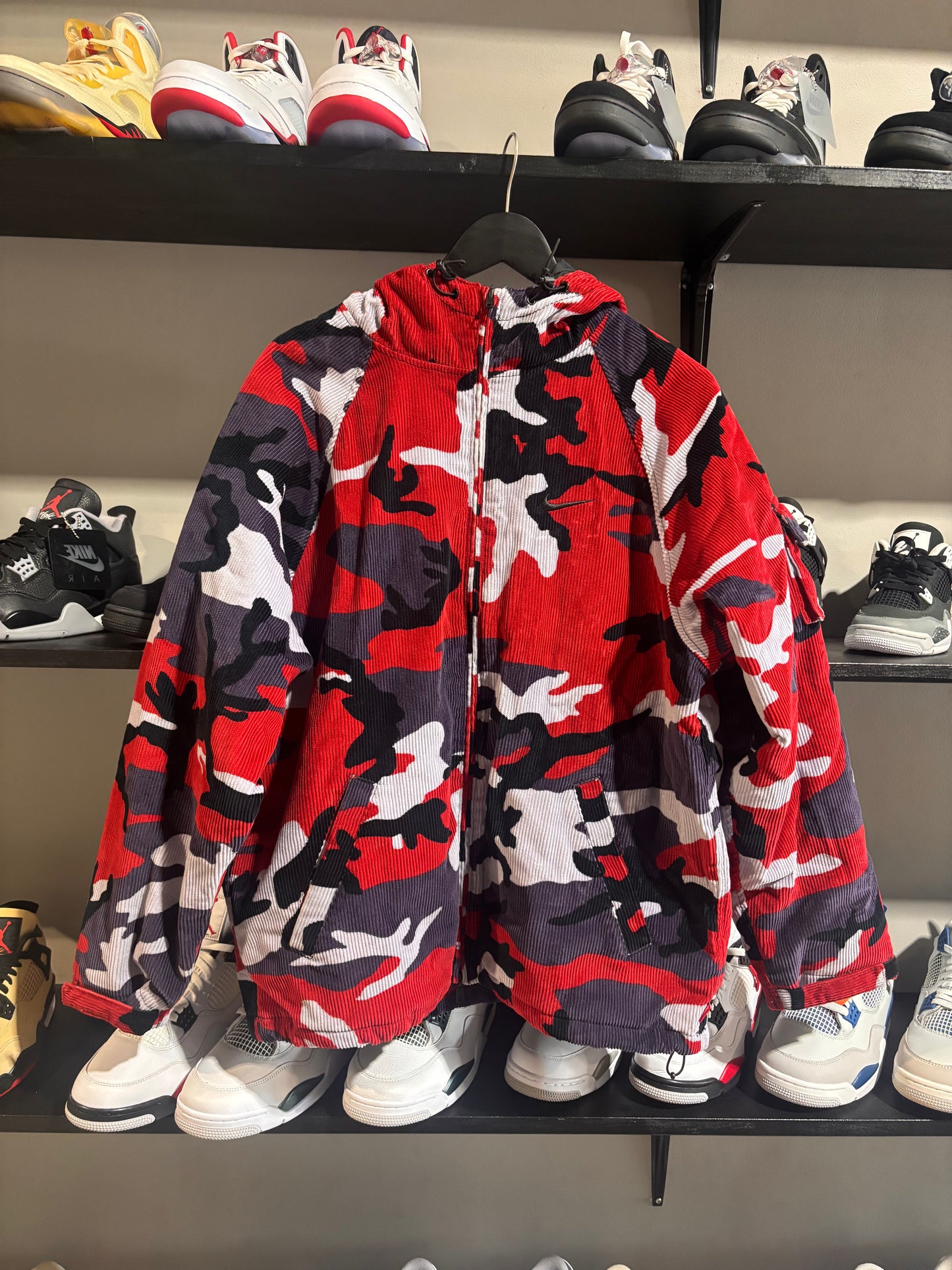 Red camo Nike x supreme zip up