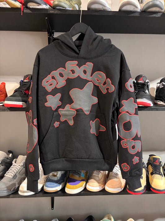 Sp5der red black beluga hoodie