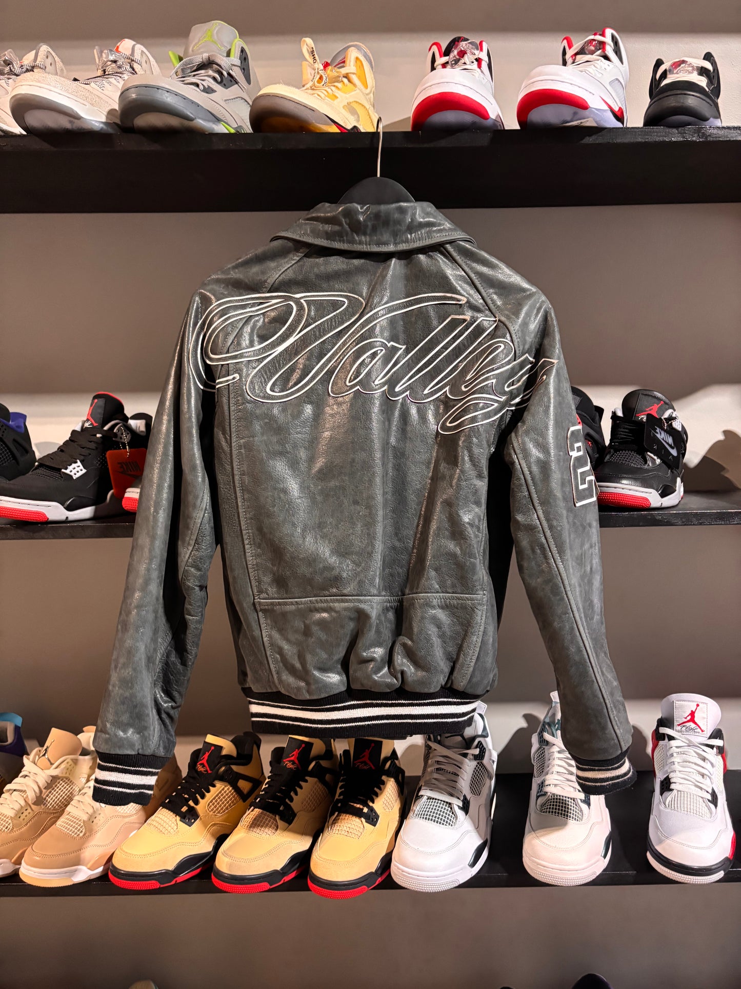 vale black washed leather jacket zipup