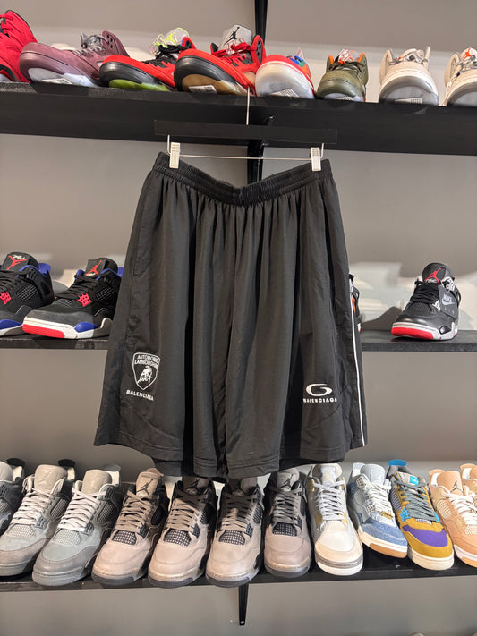 balenciaga x lambo black shorts