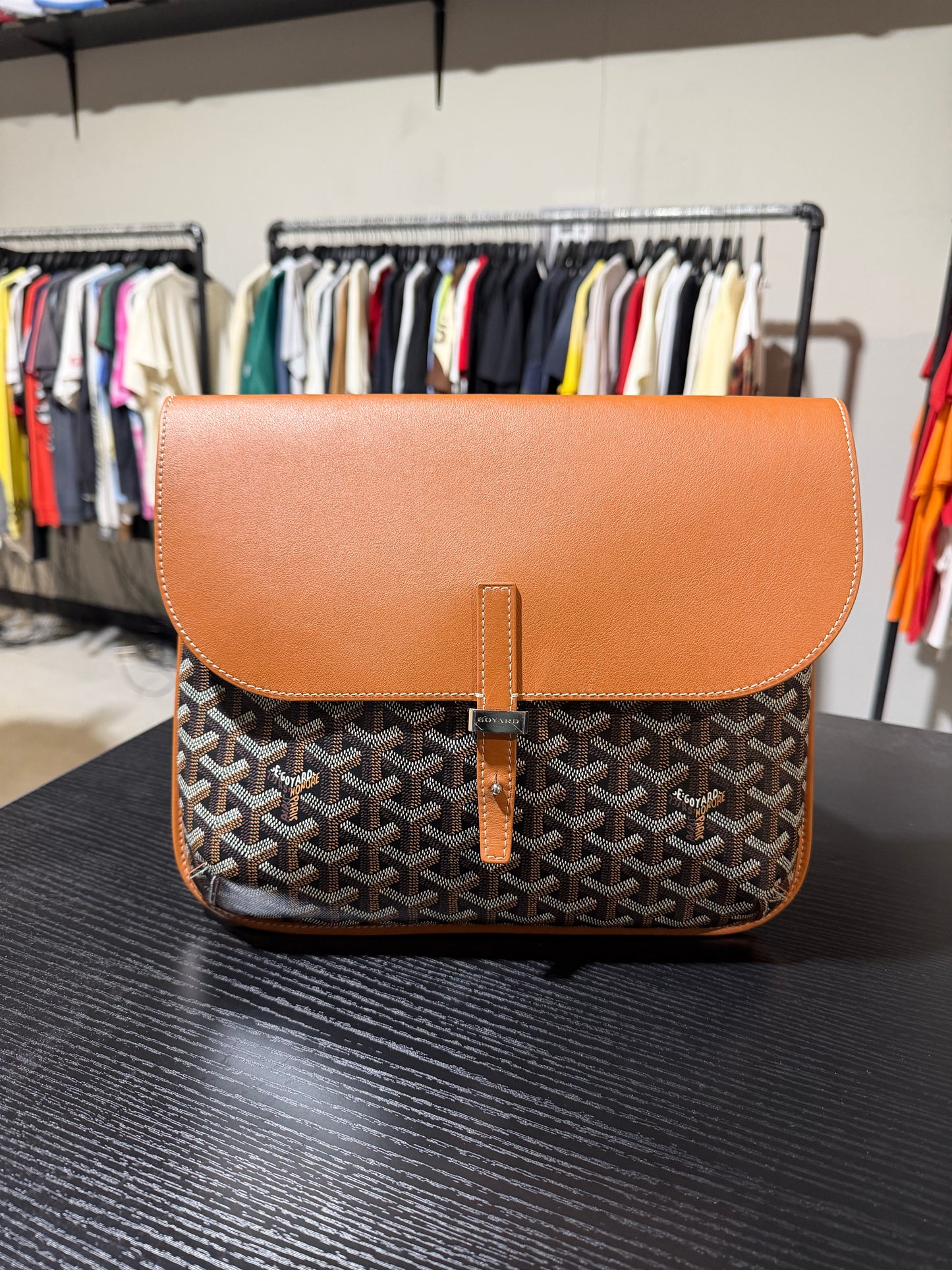 Goyard Black and Brown Coursier Bag