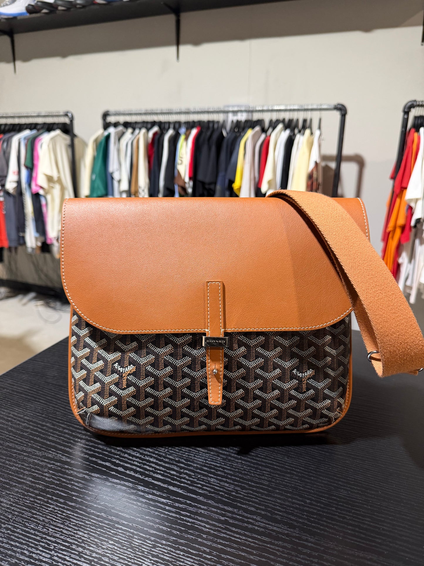 Goyard Black and Brown Coursier Bag
