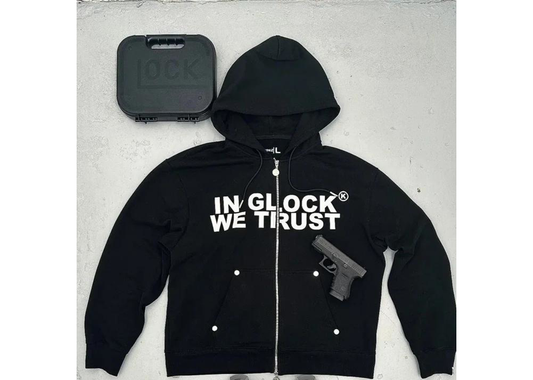 igwt black white zipup hood