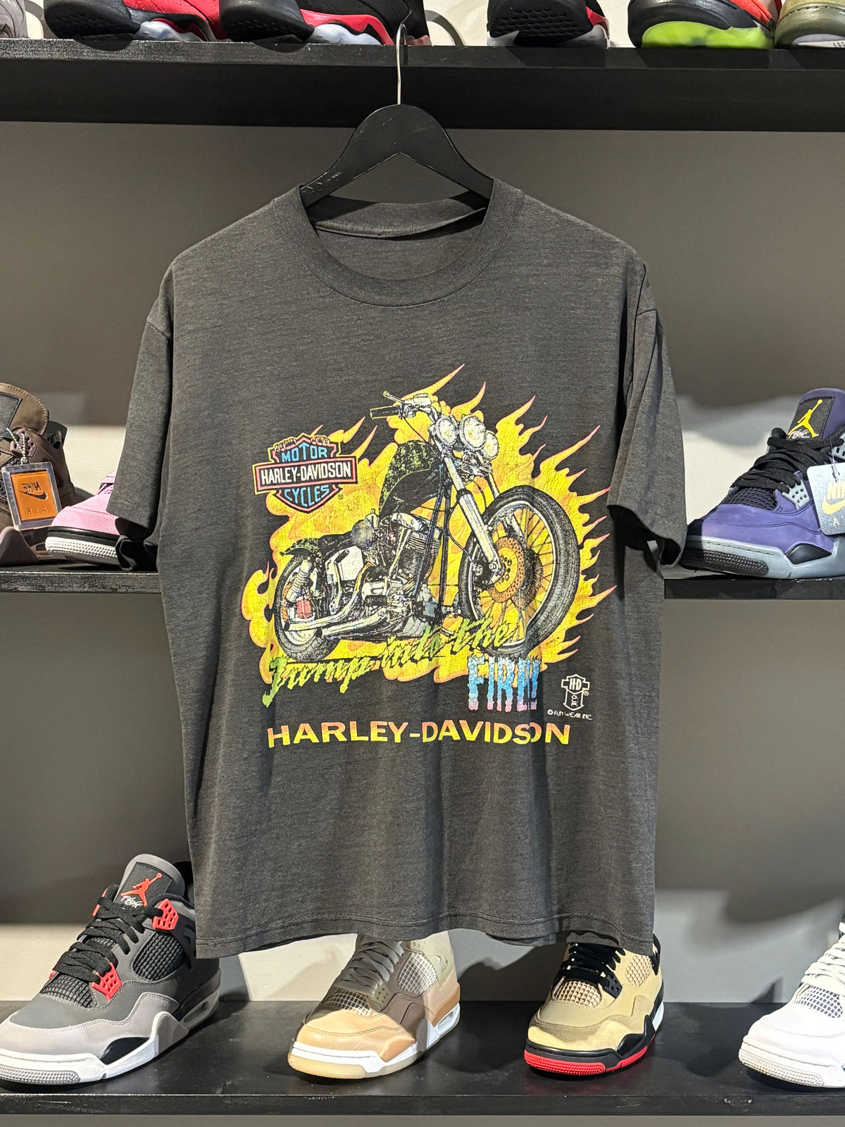 Vintage Harley Davidson Biker Flame Tee - Pre-Owned