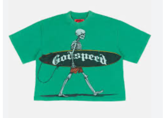Godspeed surf day green tee