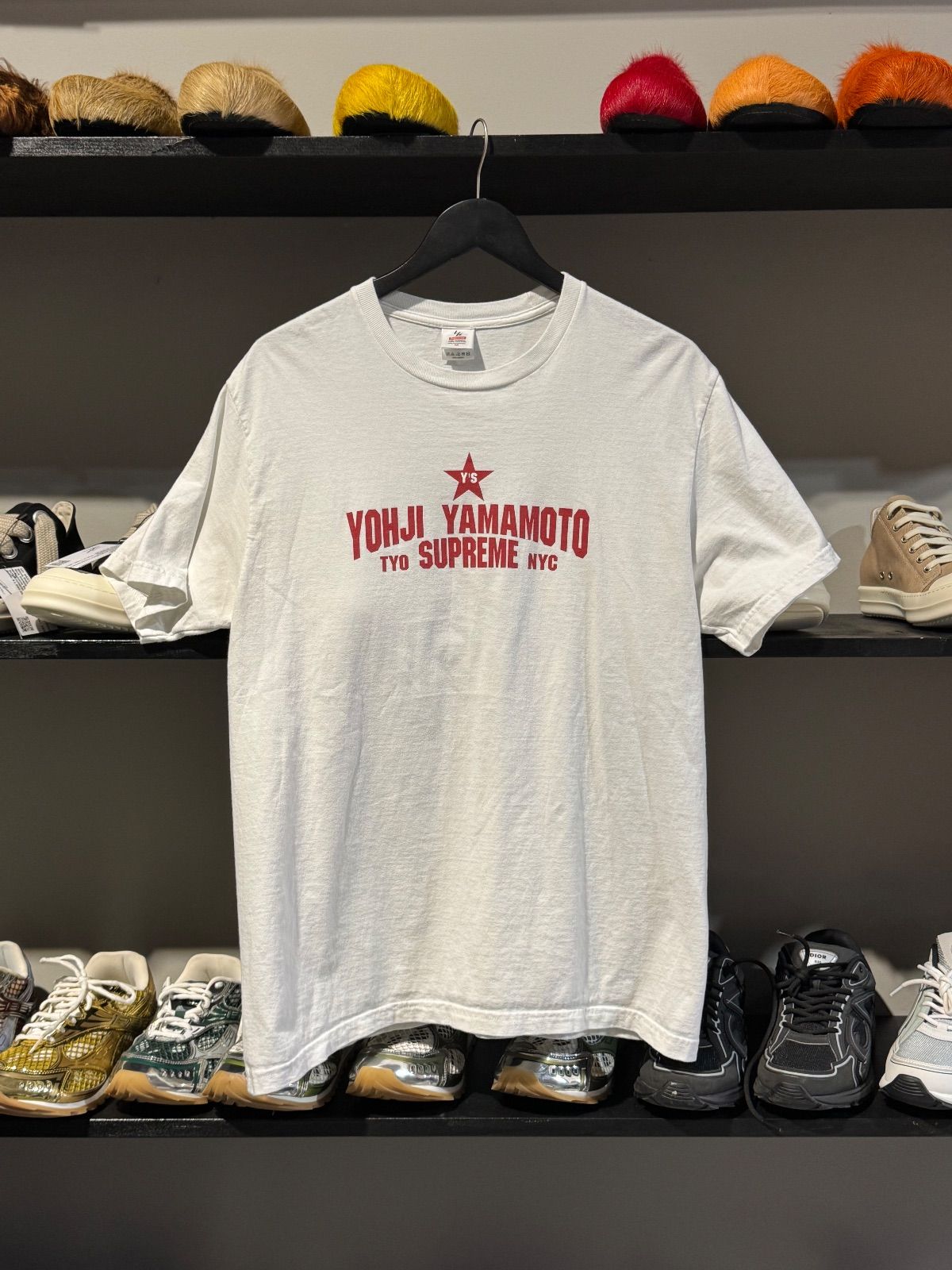 Supreme x Yohji Yamamoto White Red Tee