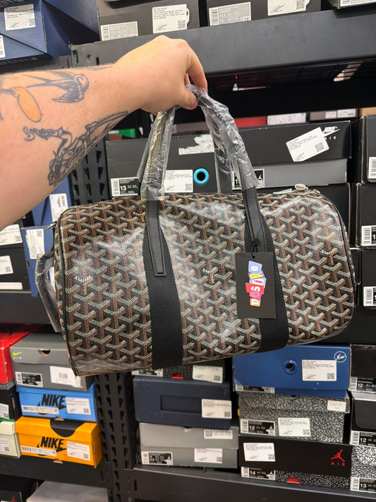 Goyard Barrel 40 Brown Black Duffle
