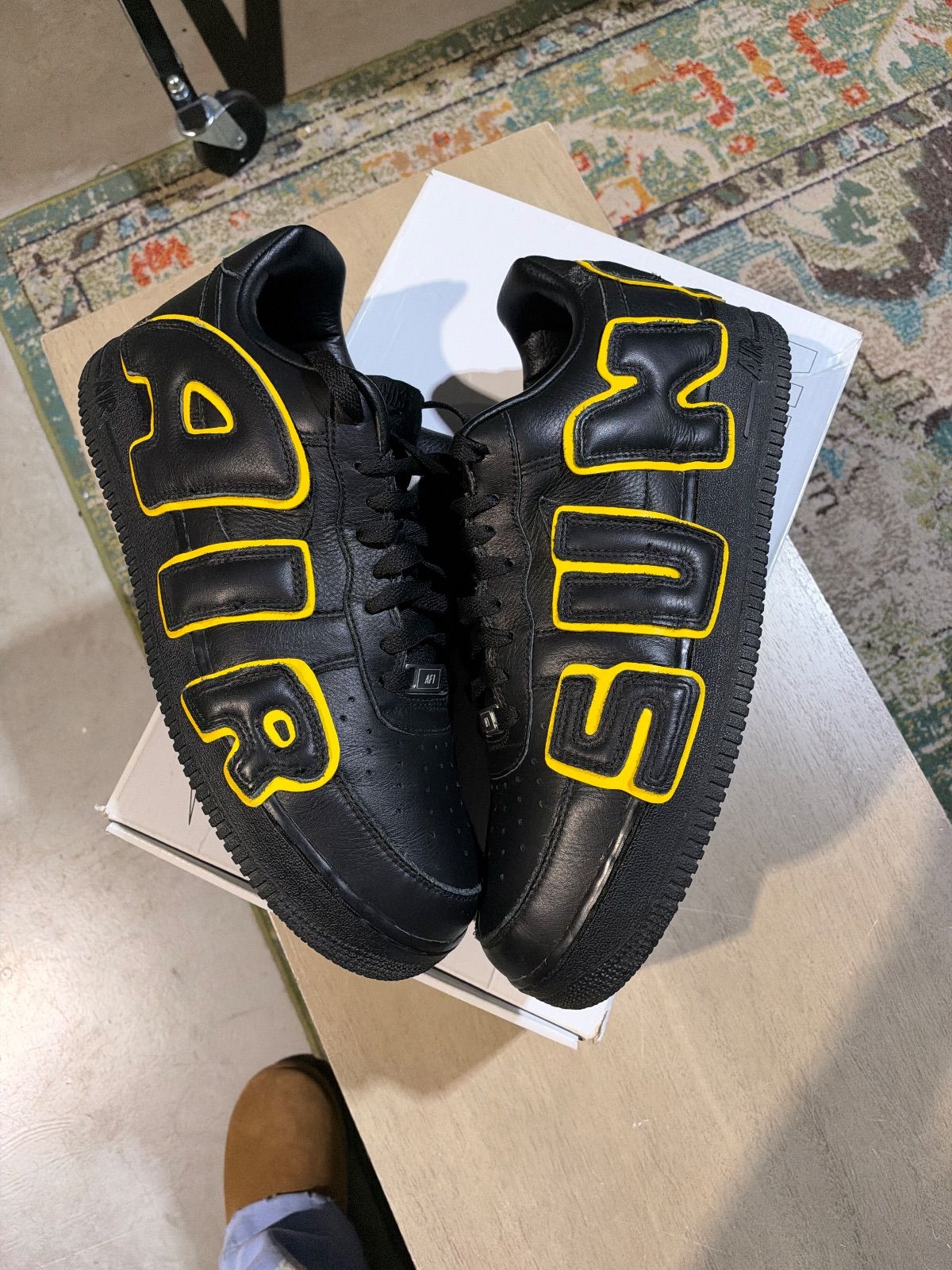 Nike Cpfm Black/Yellow Air Force 1 - Pre-Owned