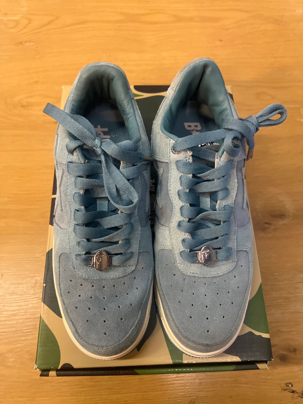 Bape Bapesta Low M2 Blue Suede - Pre-Owned