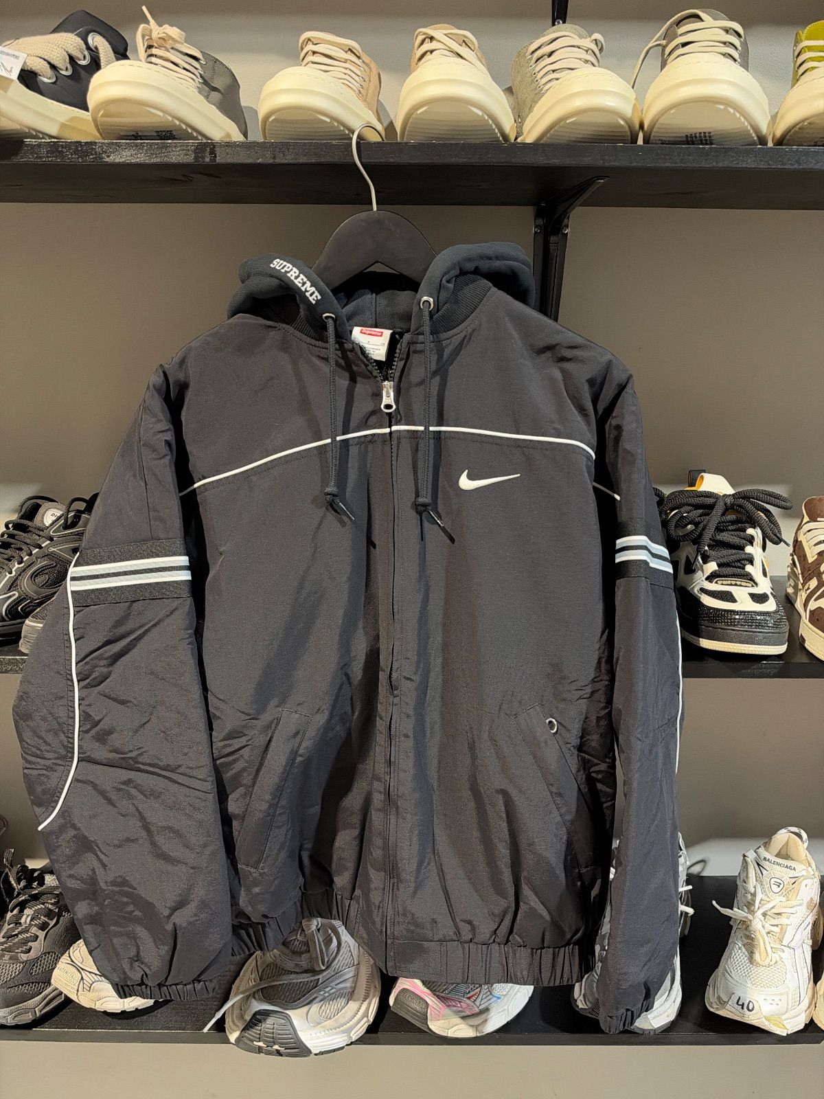 Supreme Nike Nylon Hooded Jacket Black