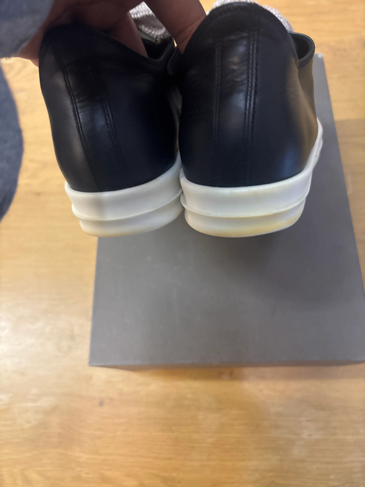Rick Owens Lido Jumbo Laced Sneaker Low 'Black' Used Size 6.5 - Pre-Owned