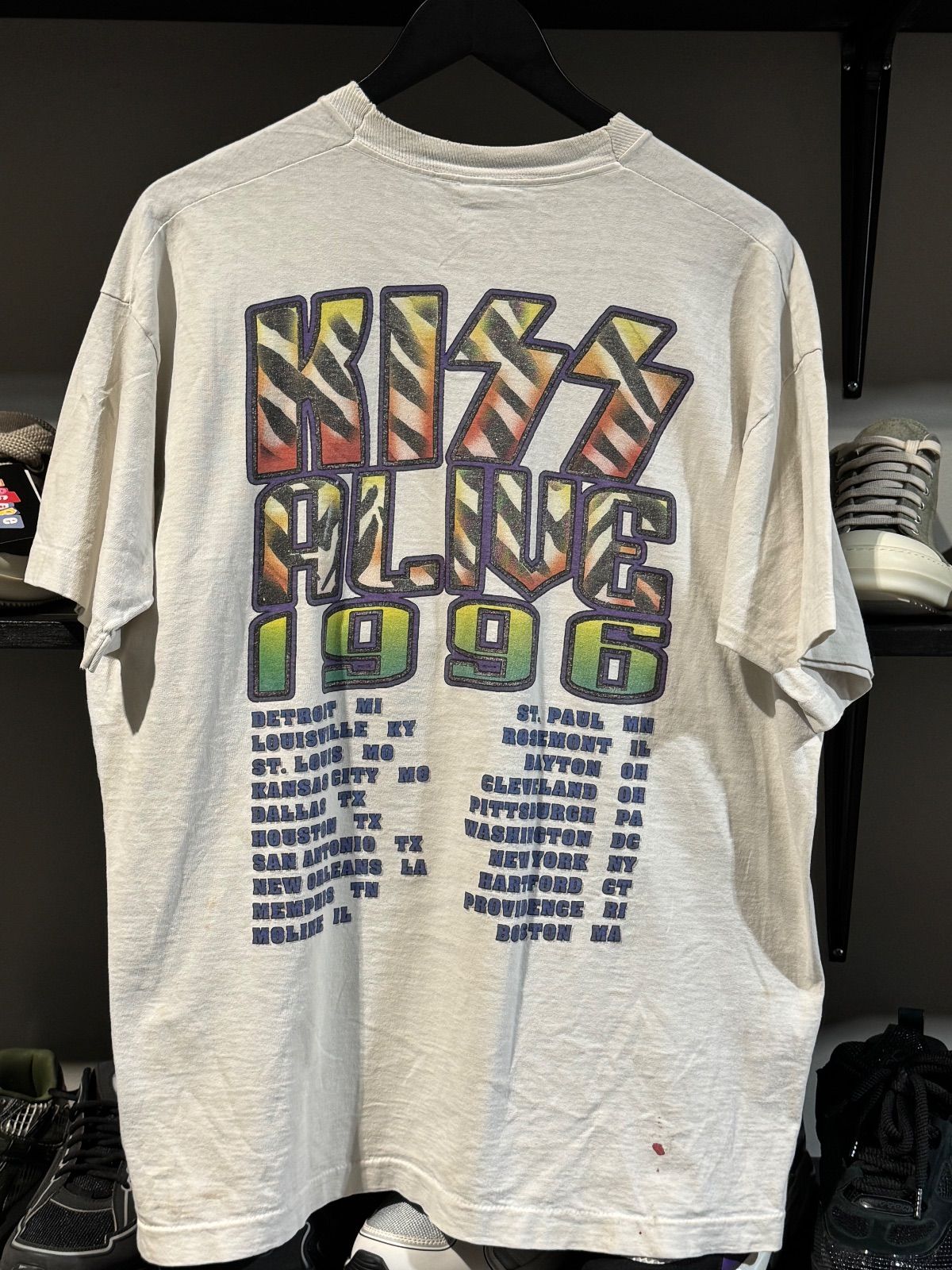 Vintage Kiss Live 96' Tee White - Vintage
