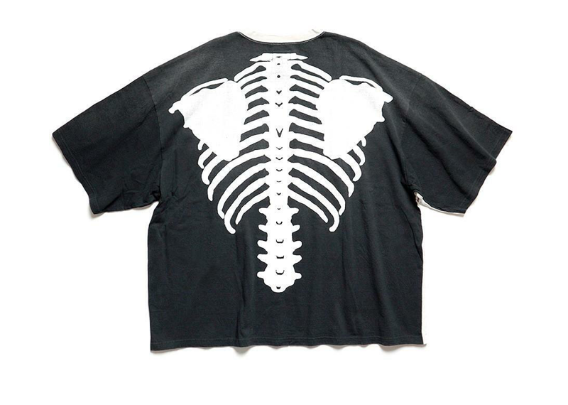black white kapital skeleton tee