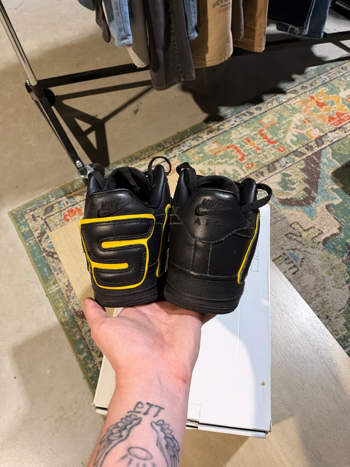 Nike Cpfm Black/Yellow Air Force 1 - Pre-Owned