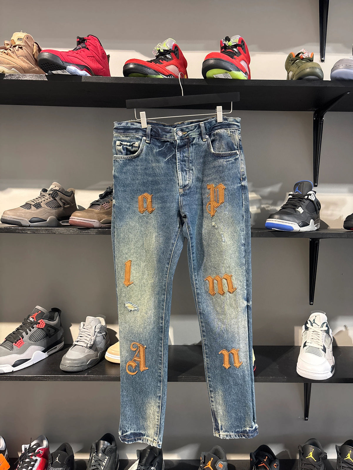 Palm Angels Logo Patch Jeans
