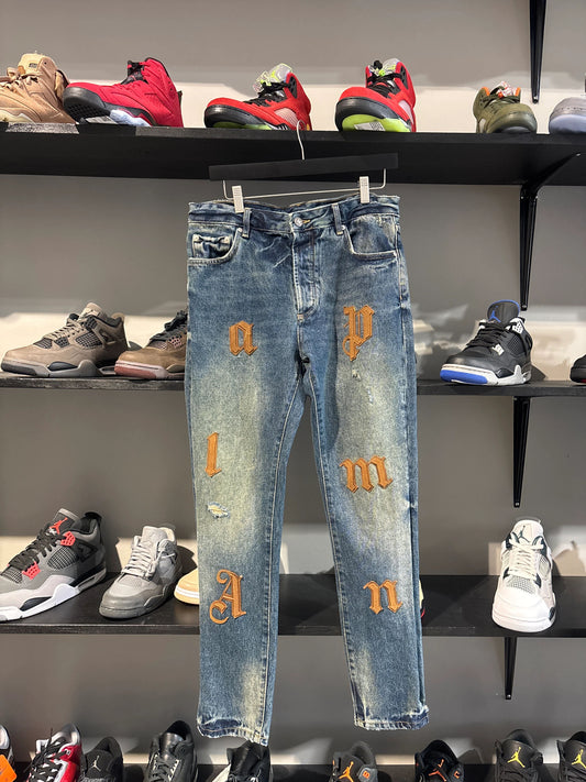 Palm Angels Logo Patch Jeans