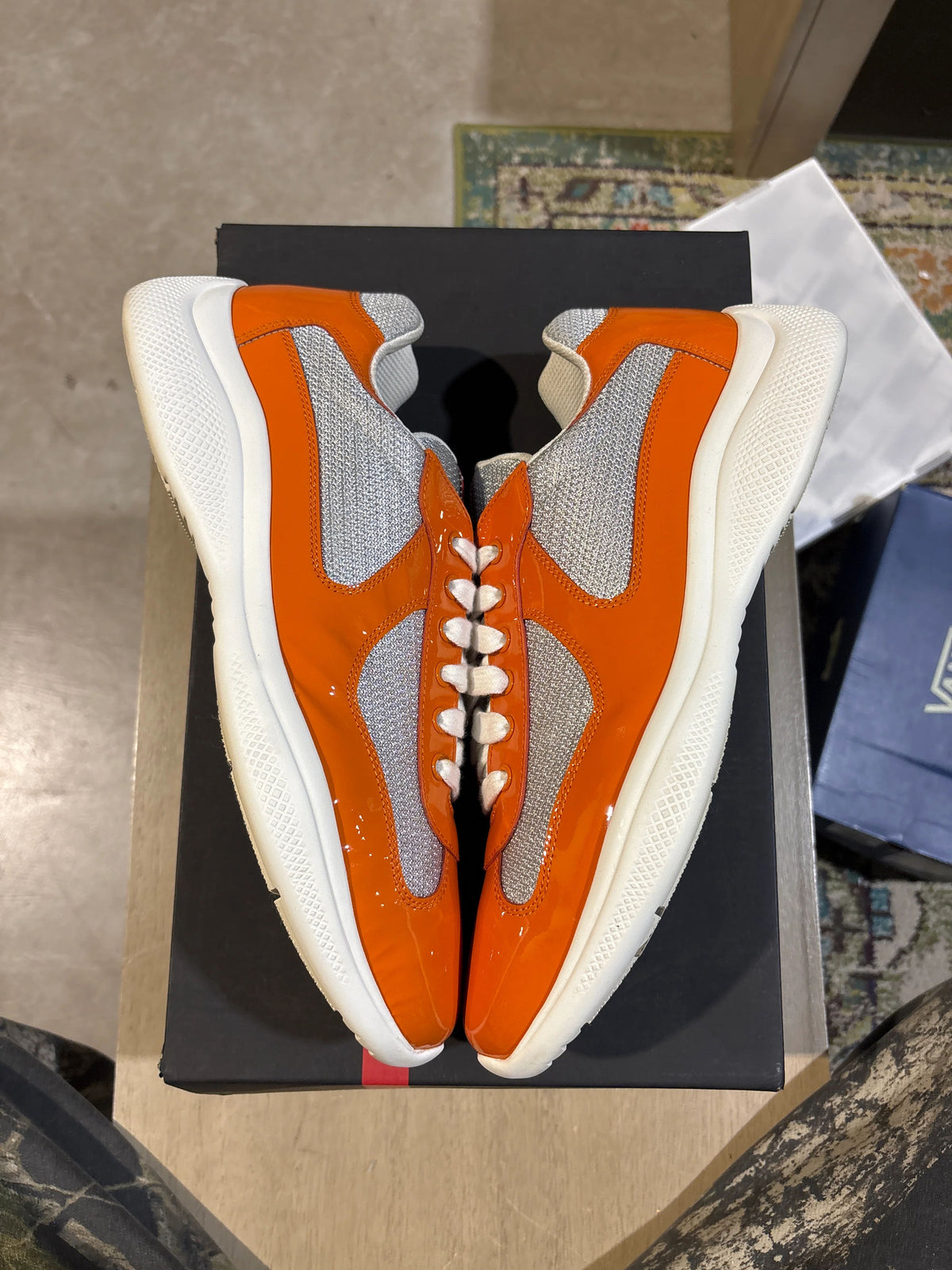 Prada Cup Orange/Silver Used Sz 10 - Pre-Owned