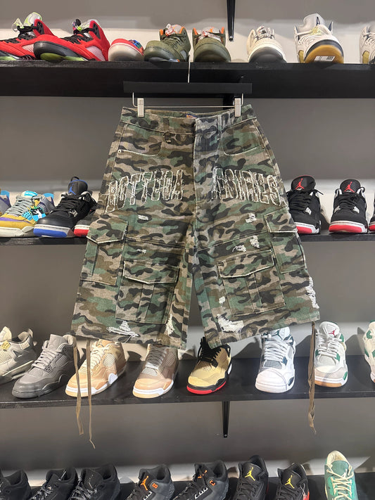 Bottega Desires Camo Shorts