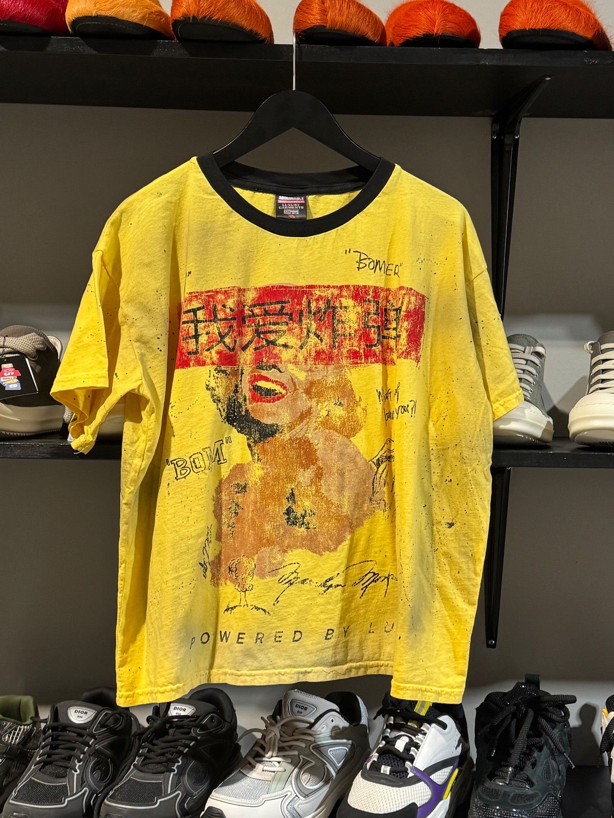 Abominable Powered By Luv Yellow Ringer Tee