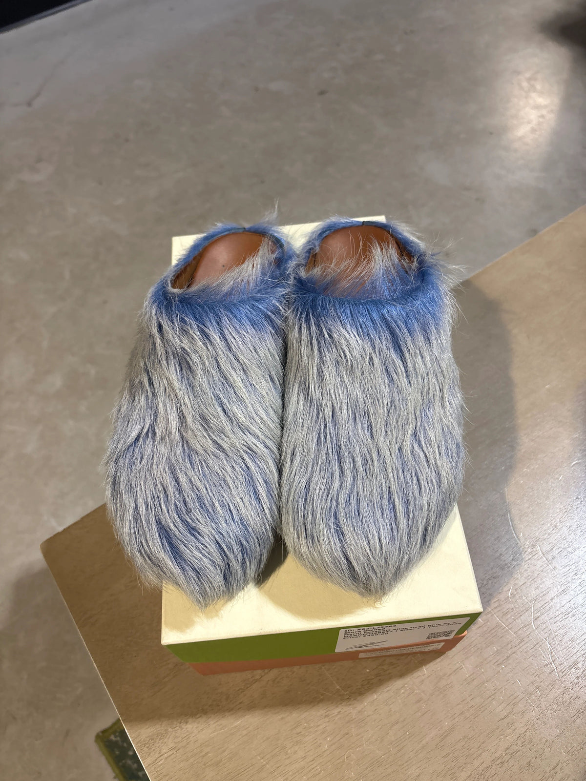 Marni Fussbett Slide Used Blue Sz 7 - Pre-Owned