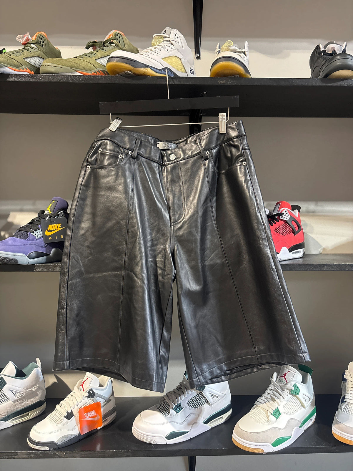 Hmdd Black Leather Shorts